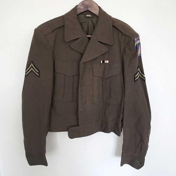 Vintage Jackets & Blazers - Vintage Military Army Jacket Mens Size 36R